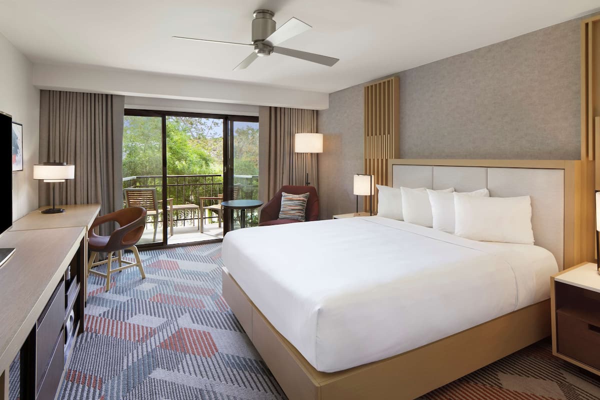 Room, 1 King Bed, Balcony | Premium bedding, down comforters, pillowtop beds, in-room safe