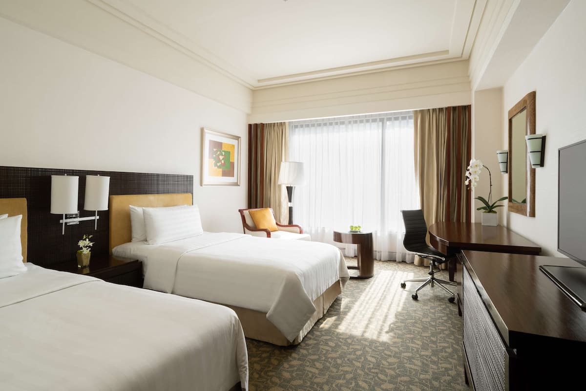 In-room safe, desk, laptop workspace, blackout curtains
