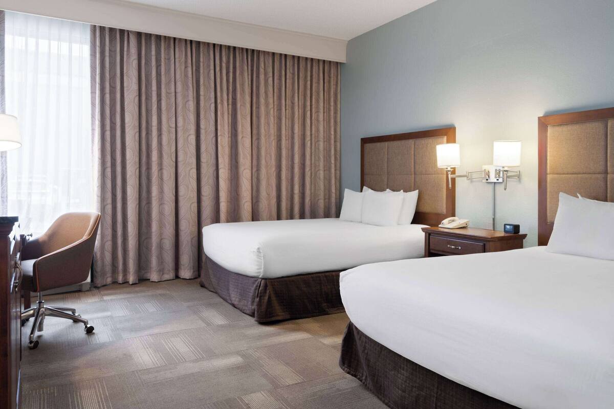 Room, 2 Queen Beds, Accessible, Non Smoking (Mobility, Roll-in Shower) | Desk, laptop workspace, iron/ironing board, cribs (free)