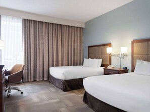 Room, 2 Queen Beds, Accessible, Non Smoking (Mobility, Roll-in Shower) | Desk, laptop workspace, iron/ironing board, free cribs/infant beds