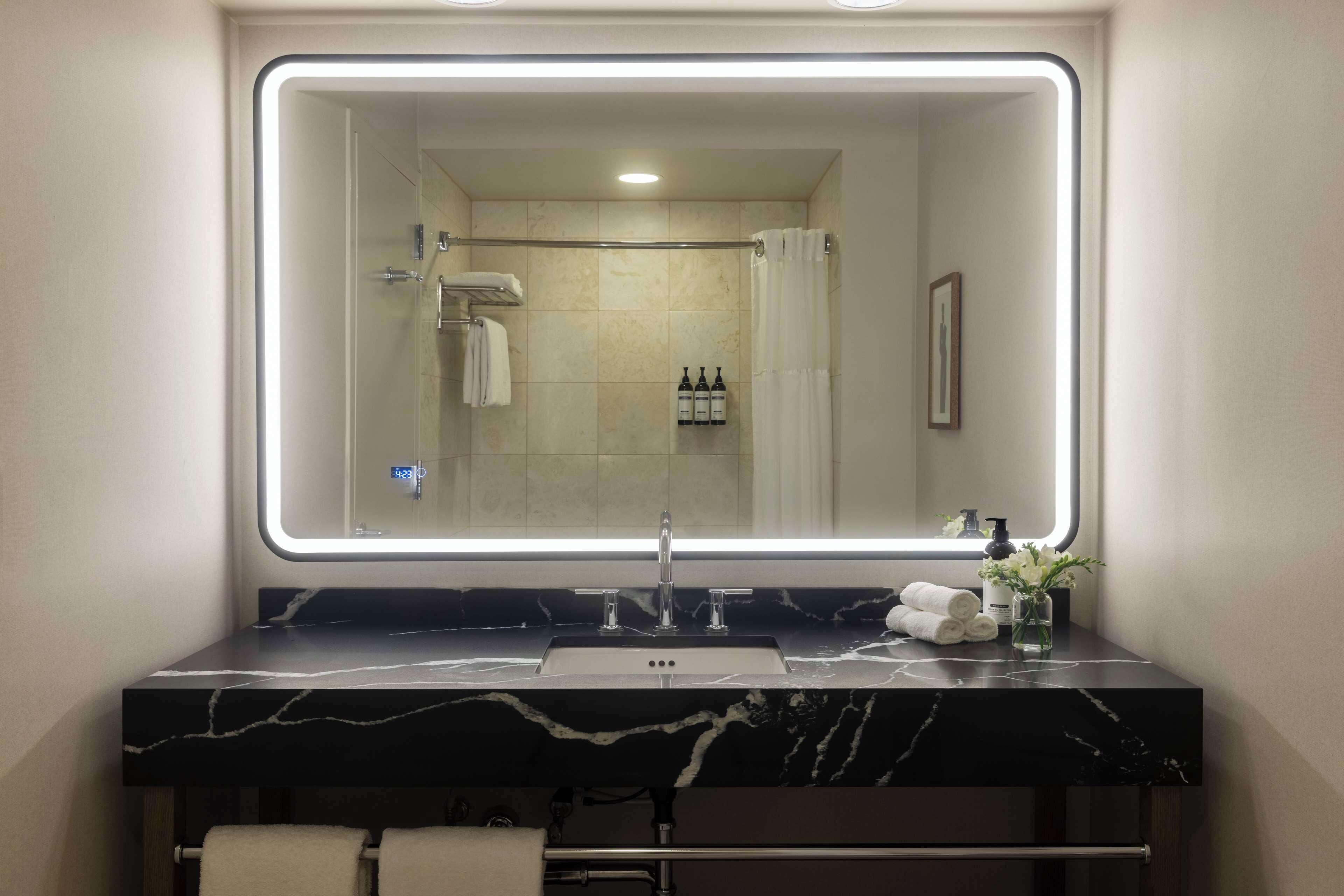 free toiletries, hair dryer, towels, soap