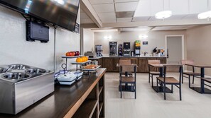 Free daily self-service breakfast 