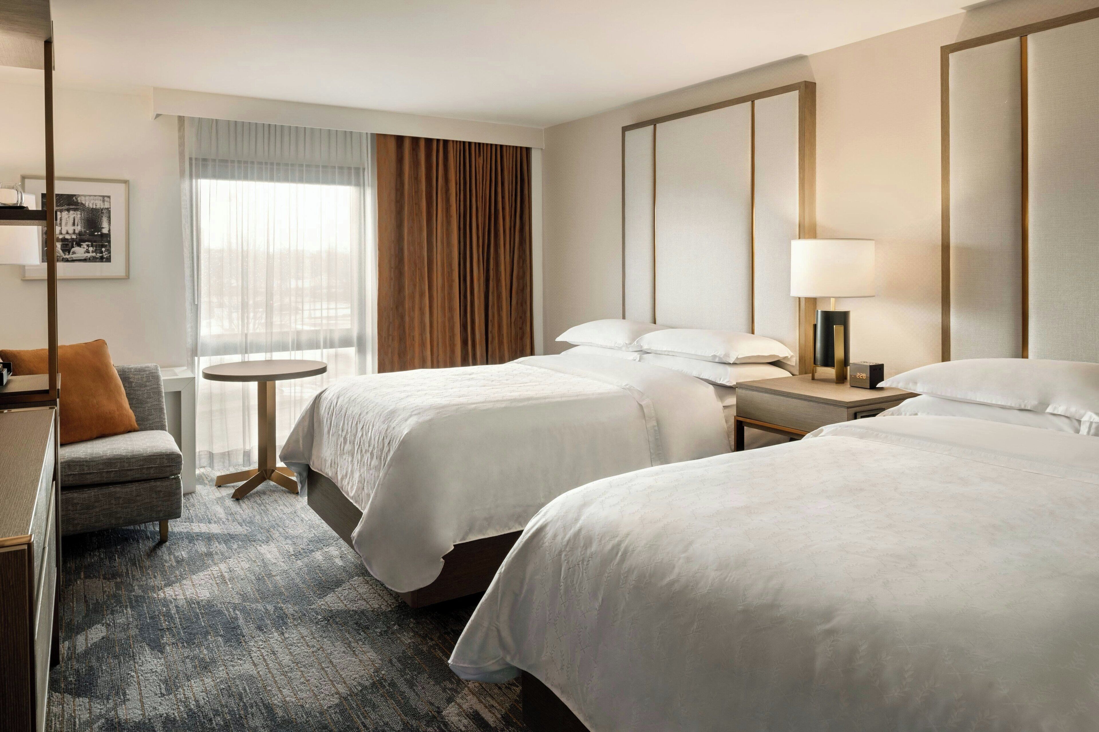 Club Room, 2 Double Beds | Premium bedding, in-room safe, desk, blackout curtains