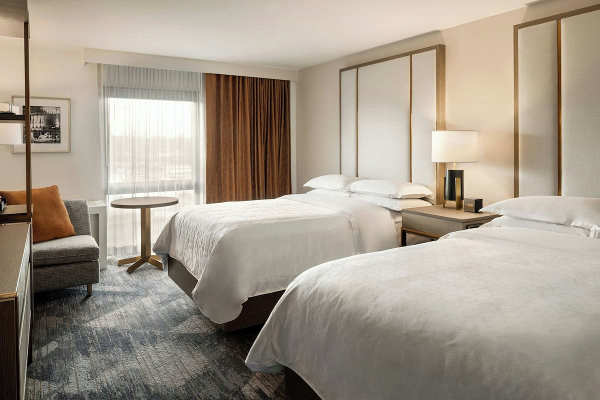 Club Room, 2 Double Beds | Premium bedding, in-room safe, desk, blackout curtains
