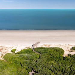 Beach nearby, white sand
