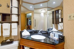 Standard, Two Queen Beds | Bathroom | Combined shower/bathtub, free toiletries, hair dryer, towels