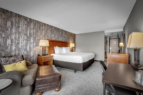 Deluxe Room, 1 King Bed (No Pets) | Premium bedding, desk, blackout drapes, iron/ironing board. The Academy Hotel Colorado Springs