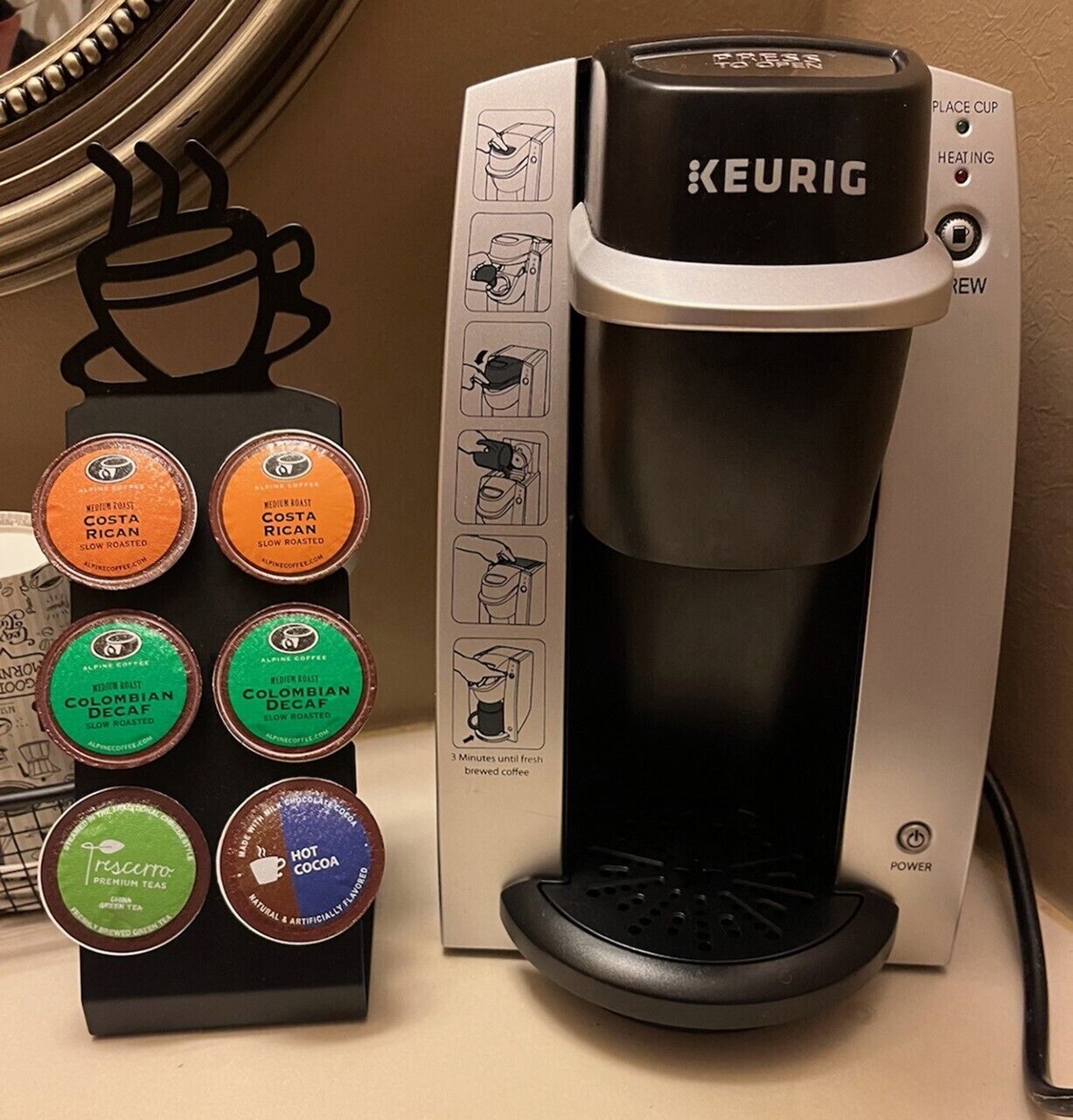 premium bedding, desk, blackout curtains, iron/ironing board