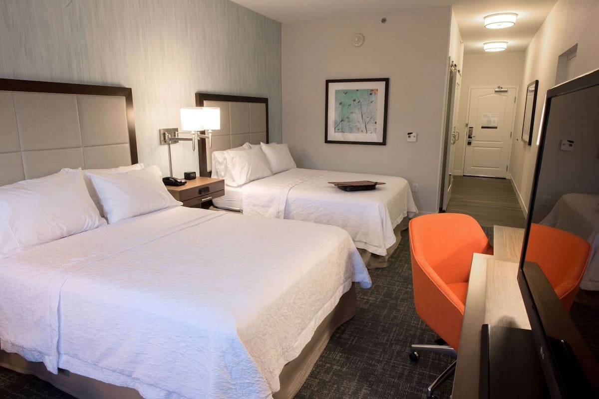 In-room safe, desk, laptop workspace, blackout curtains