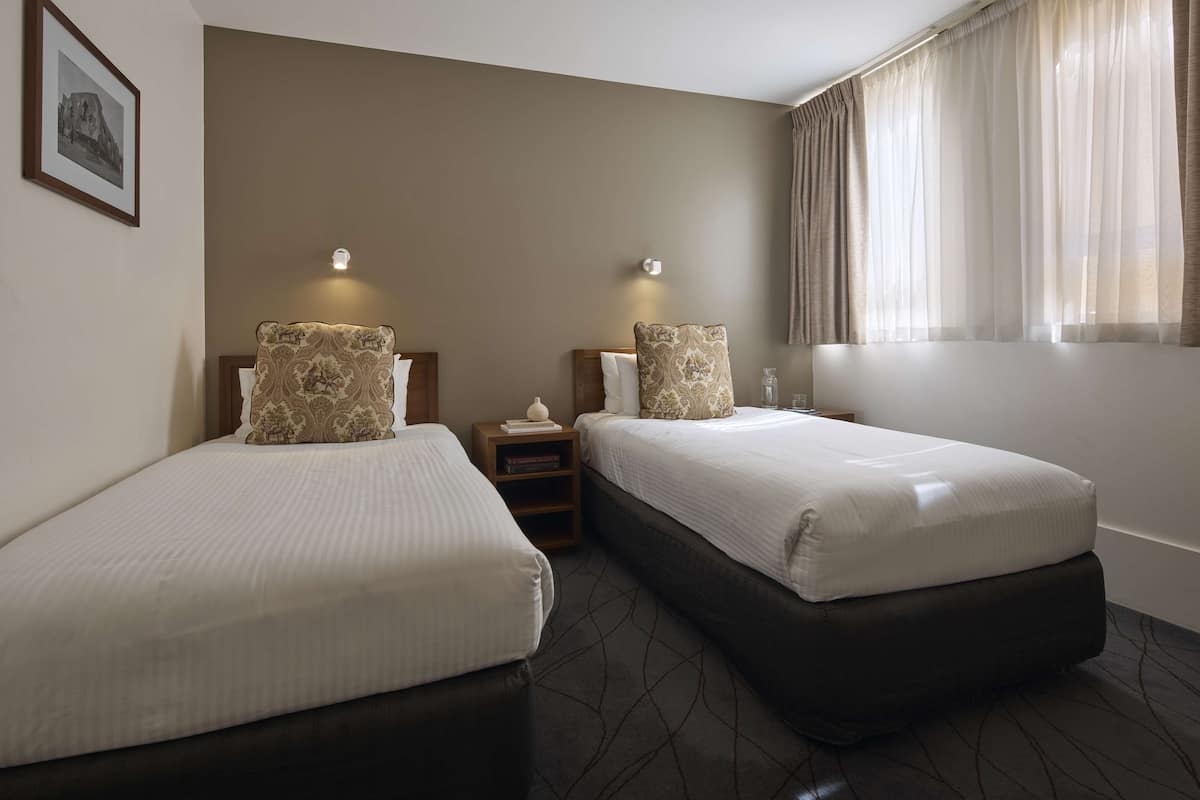 heritage twin room | 1 bedroom, in-room safe, desk, iron/ironing board