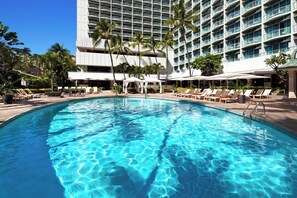 Outdoor pool, open 8:00 AM to 7:00 PM, cabanas (surcharge)