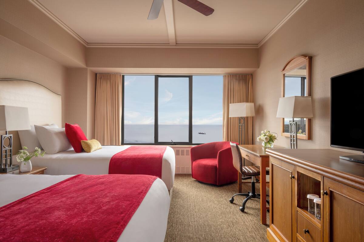 Deluxe Room, 2 Double Beds | Premium bedding, down comforters, pillowtop beds, in-room safe