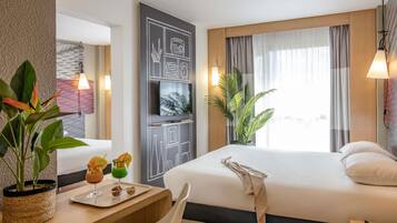 Standard Room, 2 Double Beds | Premium bedding, in-room safe, desk, blackout drapes