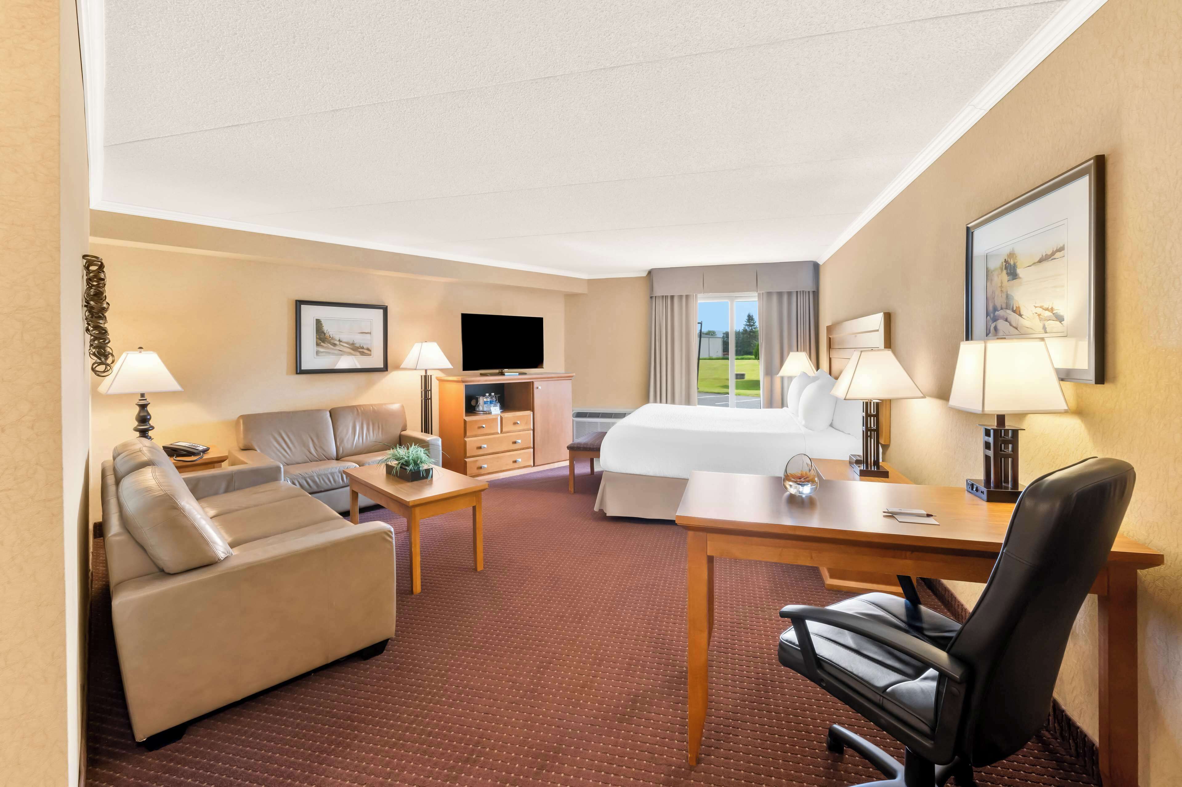 suite, 1 king bed, non smoking, refrigerator & microwave (with sofabed) | 1 bedroom, premium bedding, blackout curtains, iron/ironing board