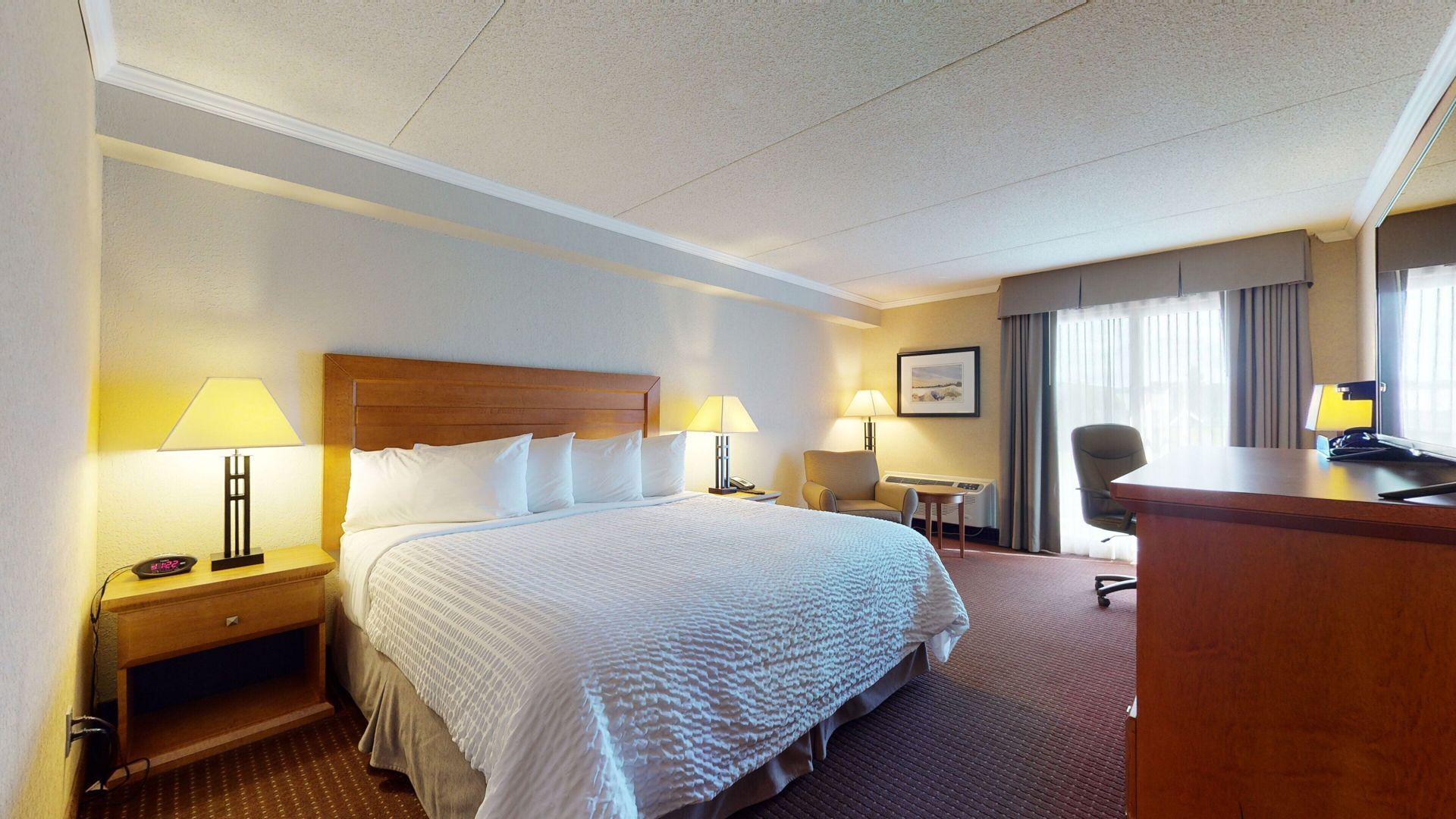 Premium bedding, blackout drapes, iron/ironing board, WiFi