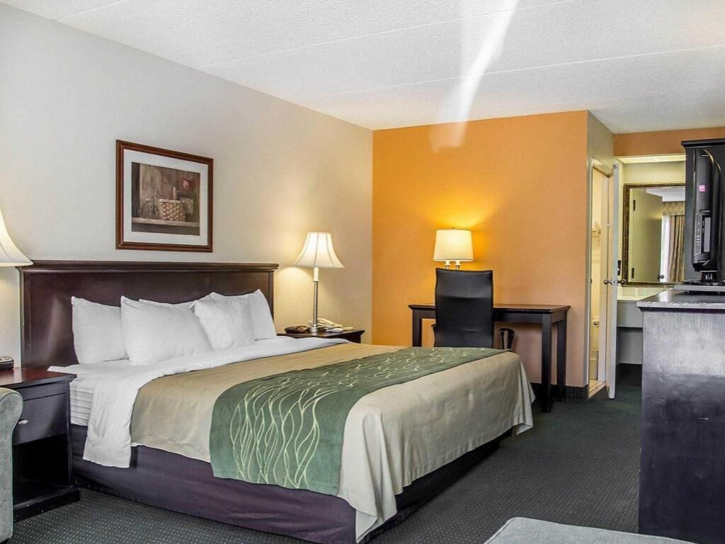 Blackout curtains, iron/ironing board, free WiFi, bed sheets