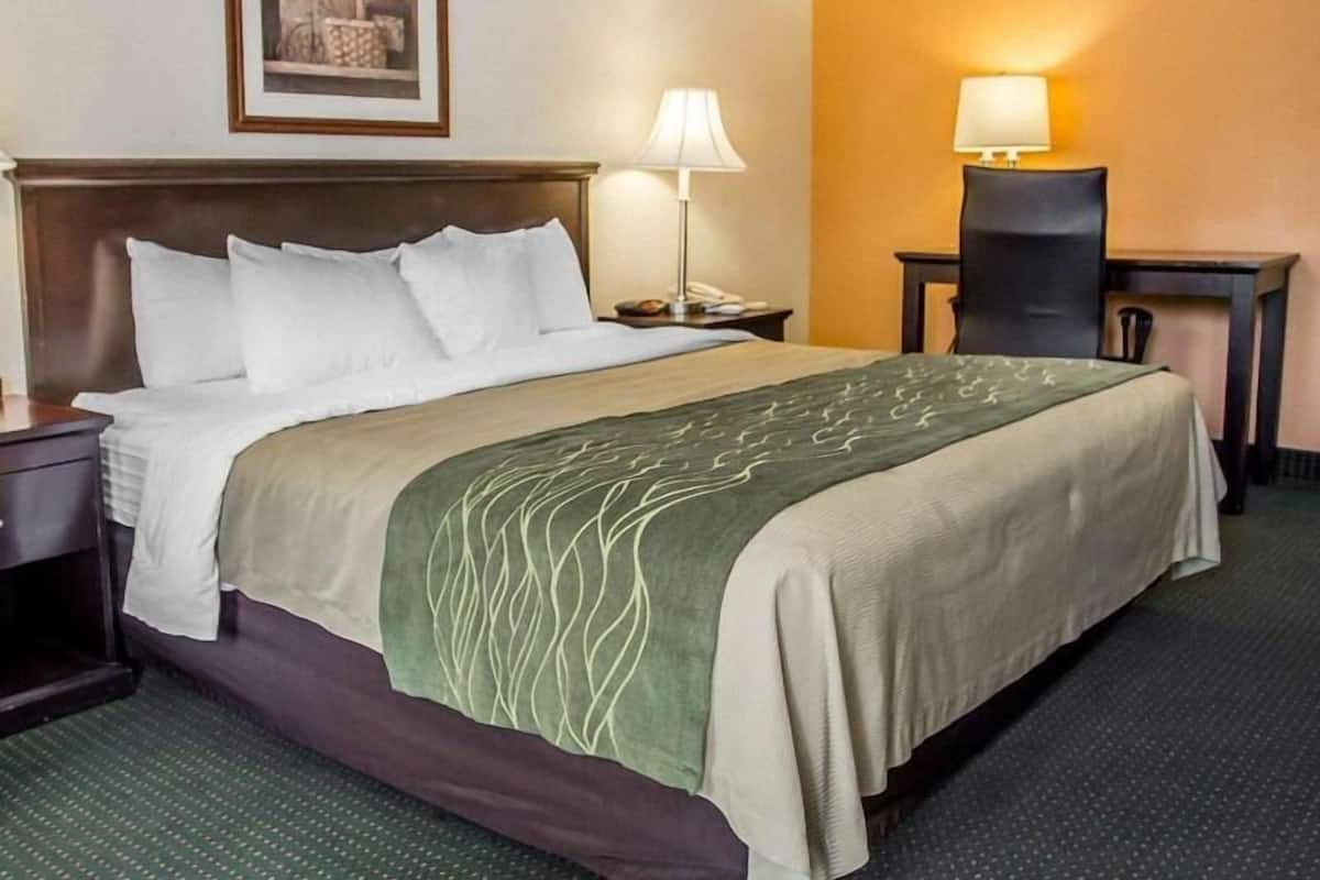 Blackout curtains, iron/ironing board, free WiFi, bed sheets