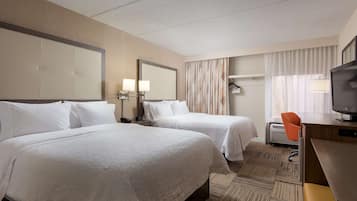 Premium bedding, pillowtop beds, in-room safe, desk