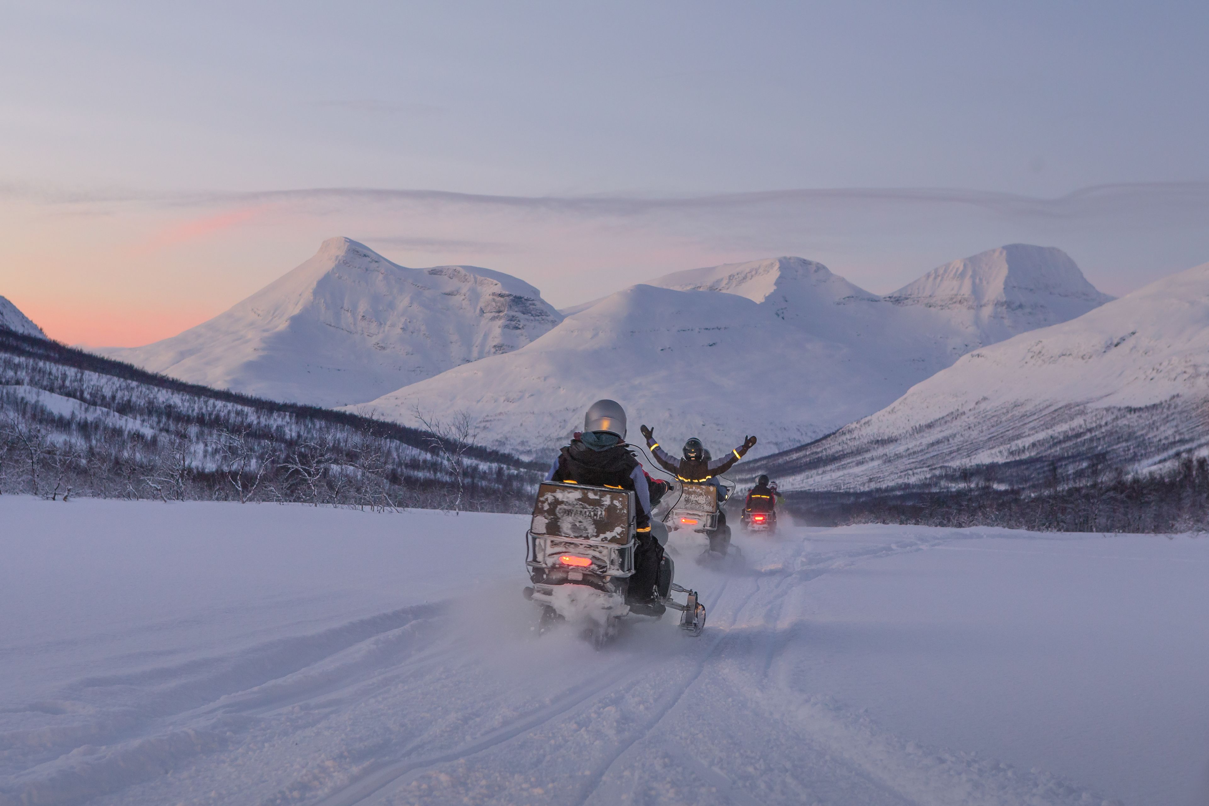 snowmobile riding