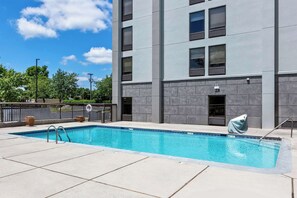 Outdoor pool, open 8:00 AM to 10:00 PM, pool umbrellas, pool loungers