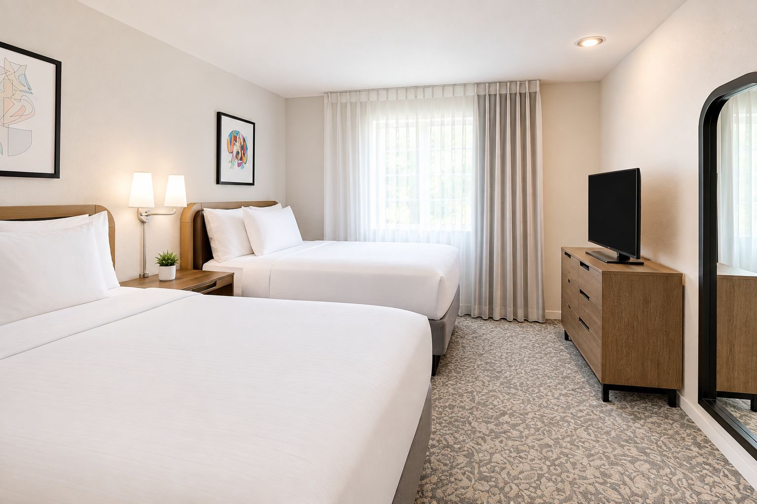 Suite, varias camas (Two Bedroom) | Ropa de cama de alta calidad y colchones con acolchado adicional