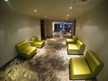 Sitting area in hotel lobby at The Shoreham Hotel