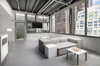 Penthouse (Suite) | Living area | 42-inch TV with cable channels at The Shoreham Hotel