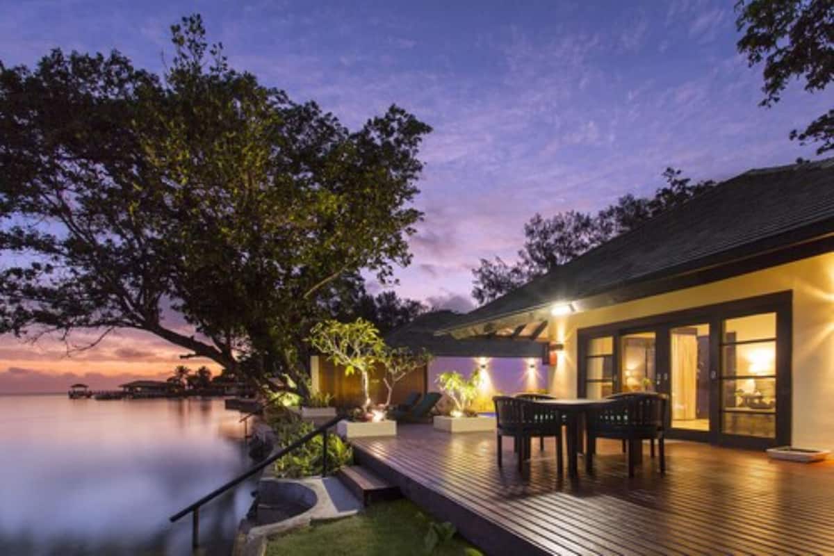 Rum - 1 kingsize-sÀng - privat pool - utsikt mot lagunen (Pacific Pool Villa) | Terrass/Patio