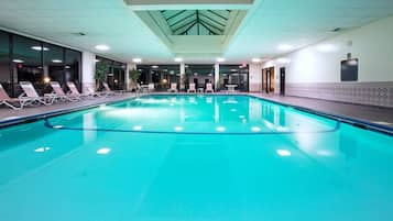 Indoor pool, open 6:00 AM to 11:00 PM, sun loungers