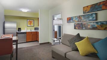 32-inch flat-screen TV with satellite channels, TV