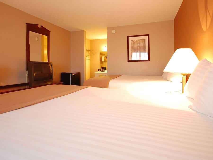 Desk, blackout drapes, soundproofing, iron/ironing board