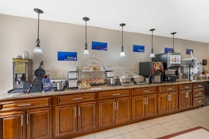 Free daily buffet breakfast