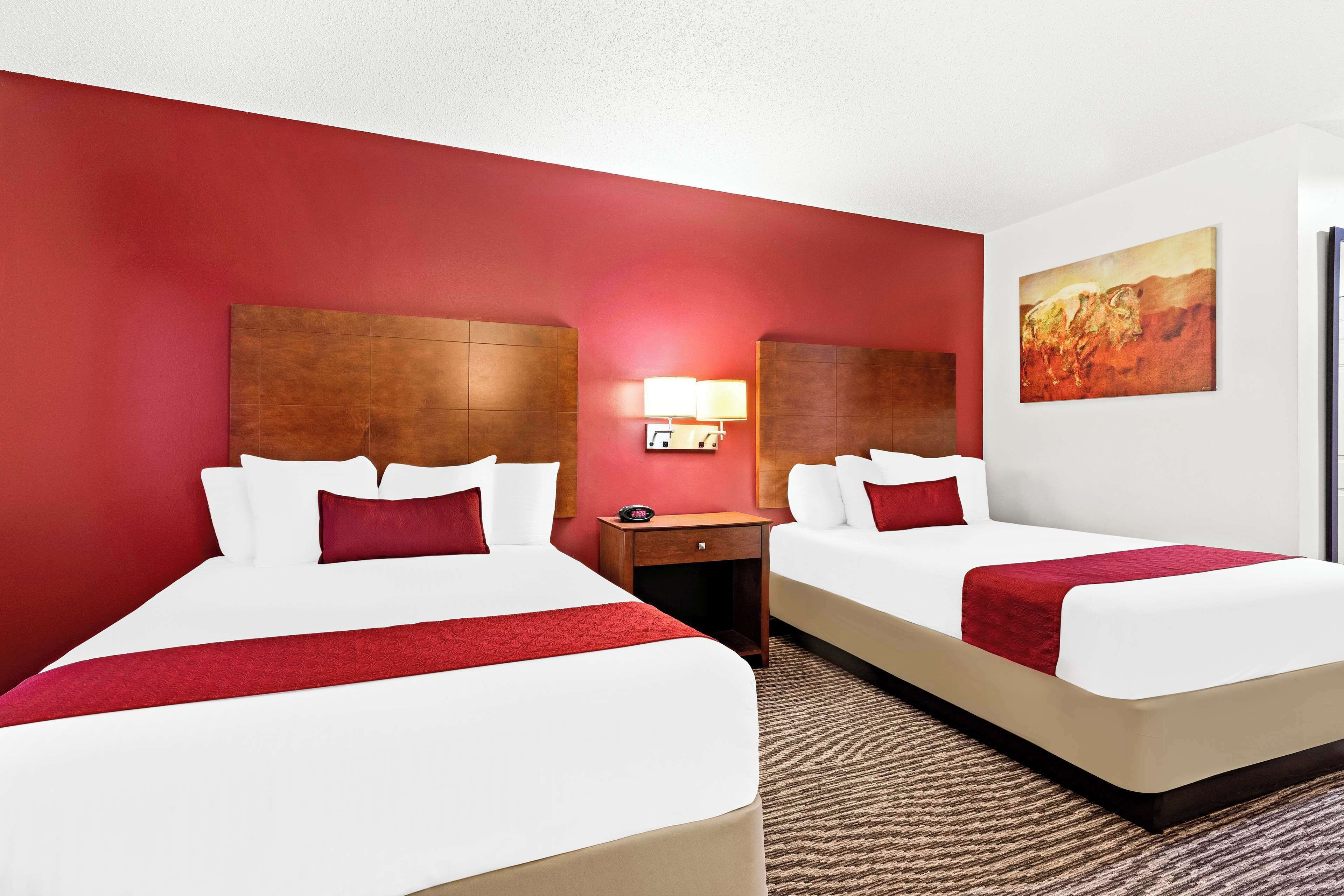 standard room, 2 double beds, non smoking, refrigerator & microwave | desk, laptop workspace, iron/ironing board, free cots/infant beds