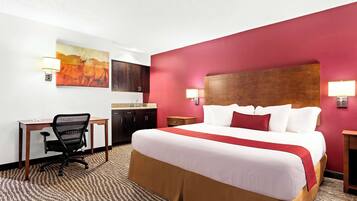 Desk, laptop workspace, iron/ironing board, rollaway beds