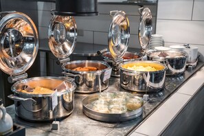 Daily buffet breakfast (DKK 130 per person)