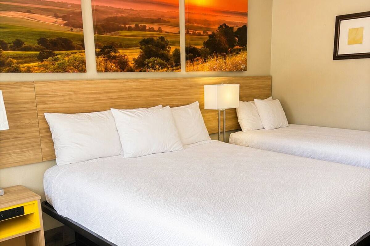 WiFi (free), alarm clocks, bed sheets