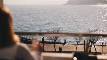 Double Room, Terrace, Sea View or Beach View | Premium bedding, down comforters, pillowtop beds, minibar