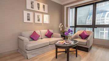 44-inch flat-screen TV with satellite channels, TV