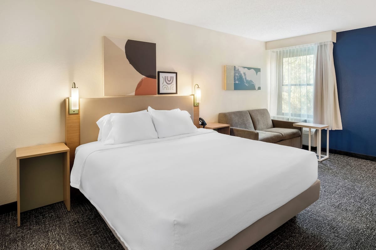 Room, 1 King Bed with Sofa bed | In-room safe, desk, laptop workspace, blackout drapes