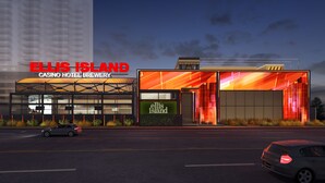 The exterior of the Ellis Island Casino Hotel Brewery with a modern design, featuring large windows and a prominent sign. - Ellis Island Hotel (Las Vegas)
