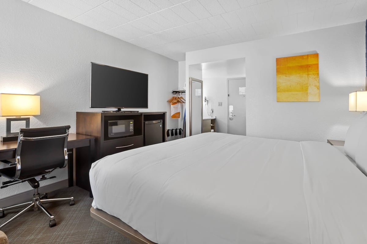 Standard Room, 1 King Bed, Non Smoking | Premium bedding, in-room safe, laptop workspace, blackout drapes