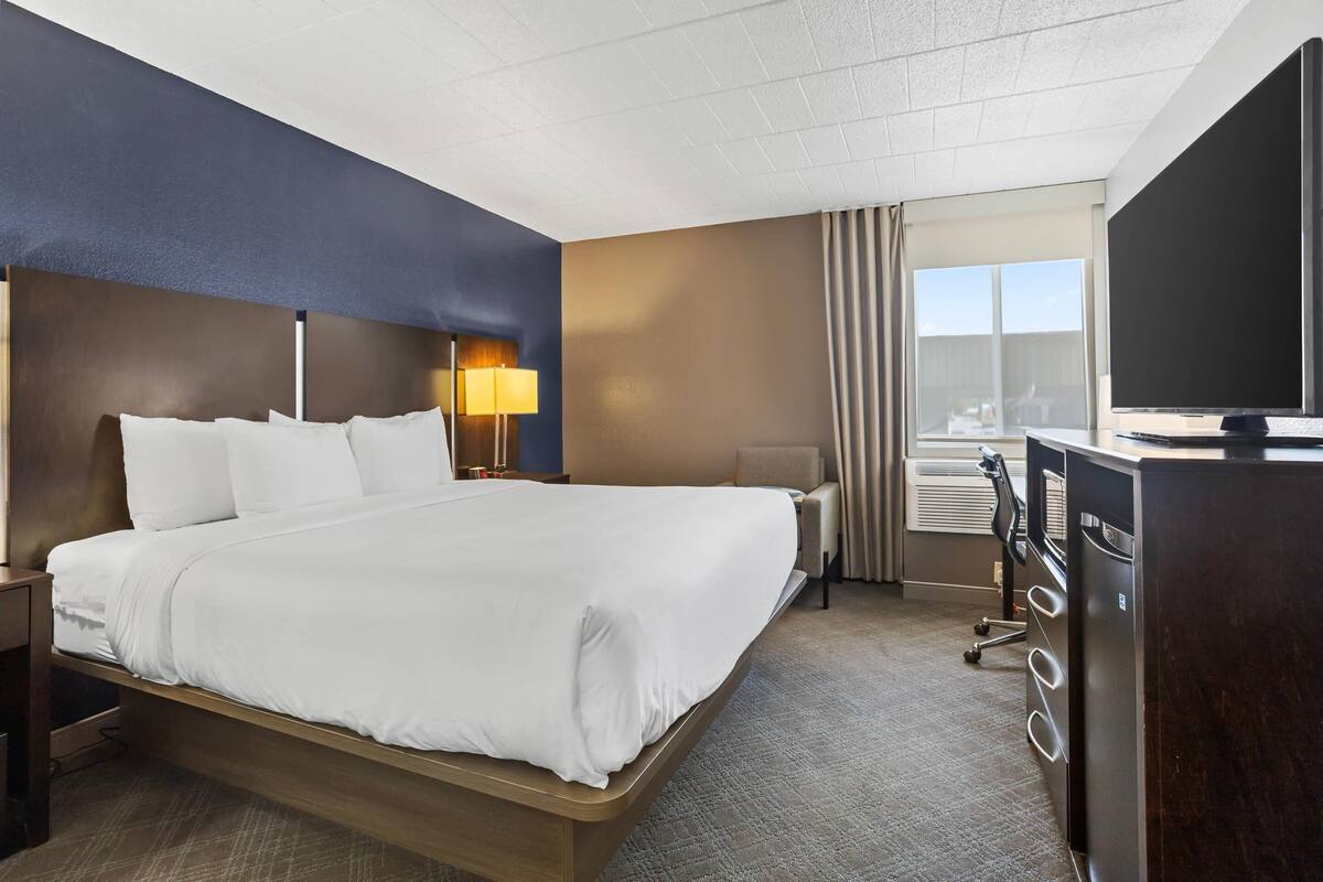 Standard Room, 1 Double Bed, Accessible, Non Smoking | Premium bedding, in-room safe, laptop workspace, blackout drapes