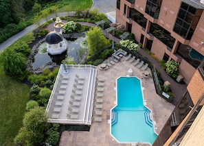 Indoor pool, open 8:00 AM to 10 PM, sun loungers
