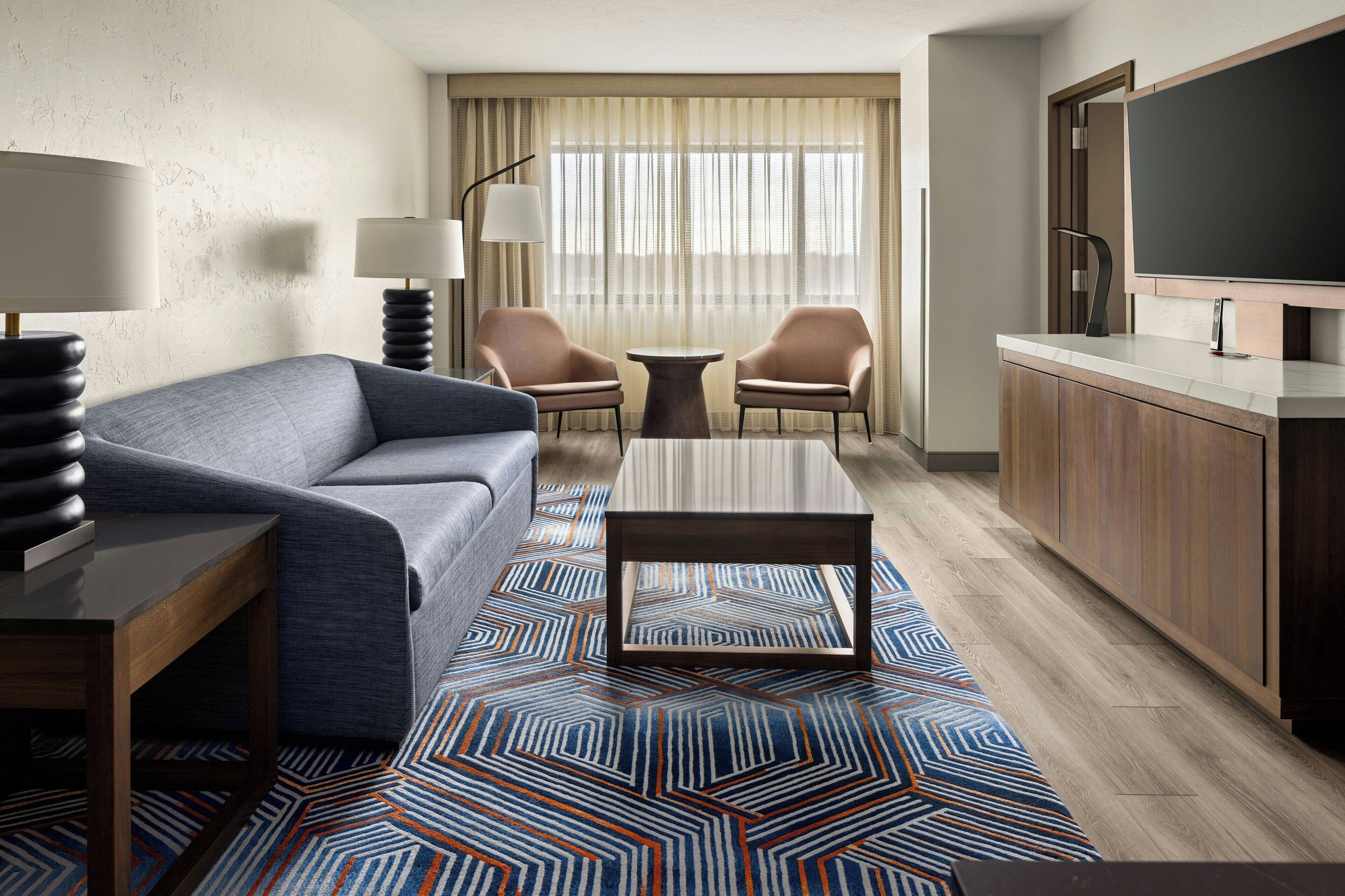 42-inch flat-screen tv with cable channels, tv