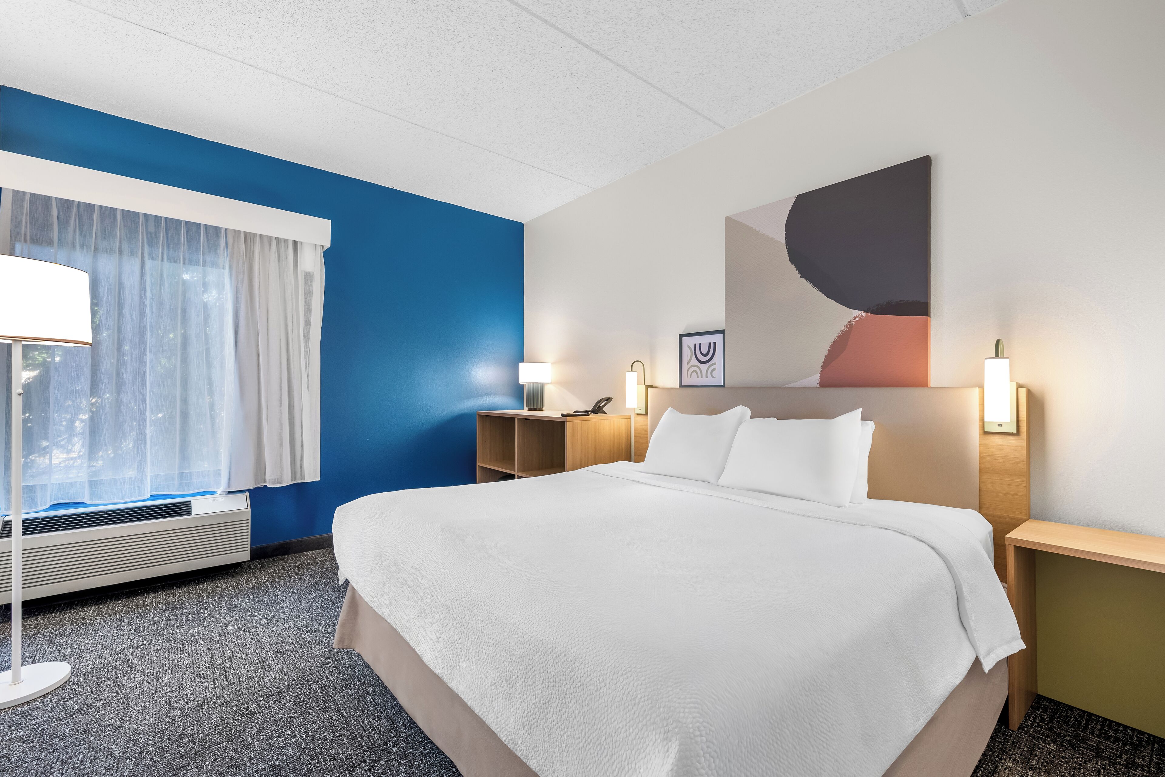Room, 1 King Bed, Accessible, Bathtub | Hypo-allergenic bedding, down comforters, iron/ironing board, free WiFi