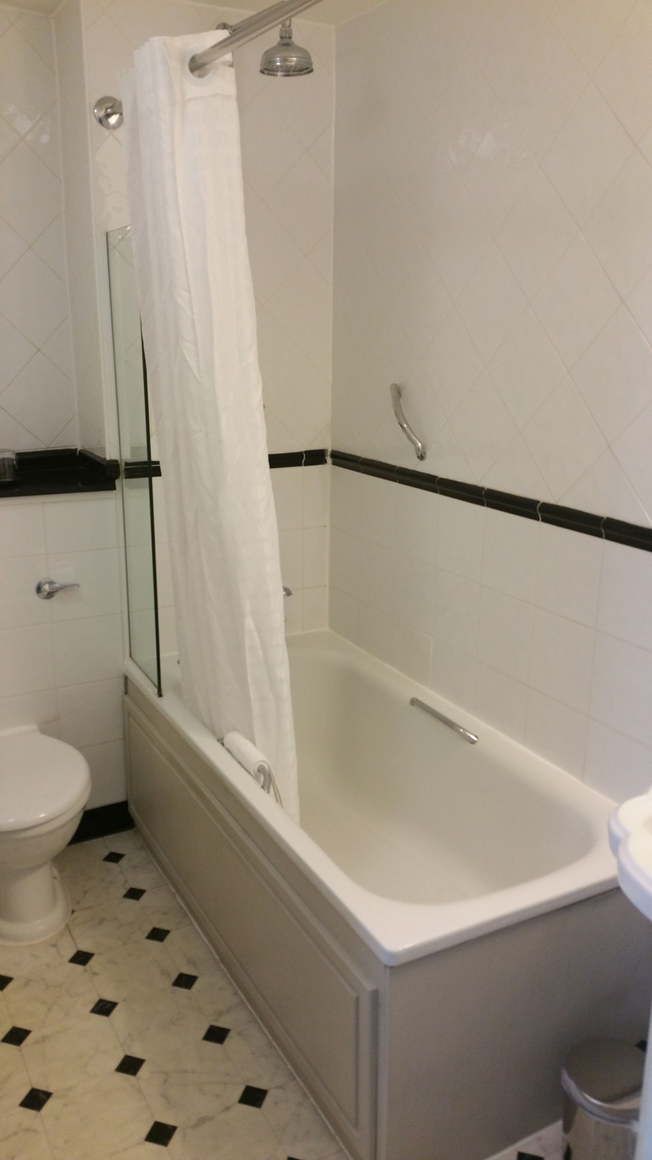 single room | bathroom | combined shower/bathtub, free toiletries, hair dryer, towels