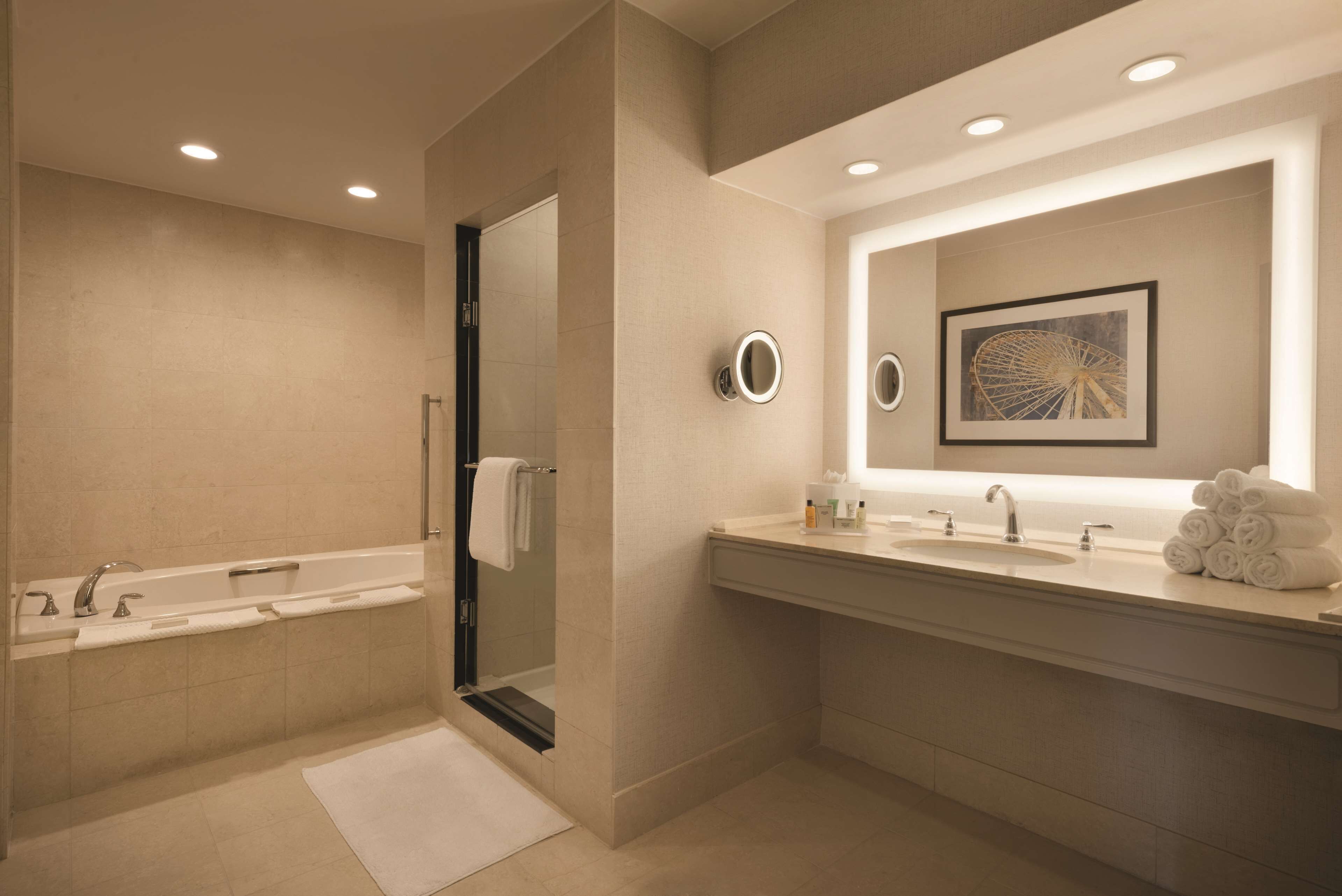 presidential suite, 1 king bed, non smoking | bathroom | eco-friendly toiletries, hair dryer, towels, soap