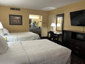 Interior Double | 1 bedroom, pillowtop beds, desk, blackout drapes