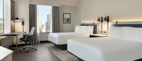 Premium Room, 2 Queen Beds, Non Smoking (Space Needle View) | Hypo-allergenic bedding, in-room safe, desk, laptop workspace