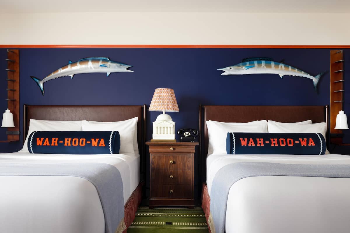 Room, 2 Queen Beds, Accessible, Bathtub | In-room safe, desk, laptop workspace, blackout drapes